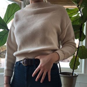 Vince Cream Cropped Sweater